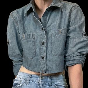 Cropped Denim Shirt